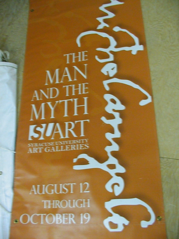 Digital Banner, Custom Banner :: Michaelangelo SU Banner, college banners, university banners :: Syracuse, NY
