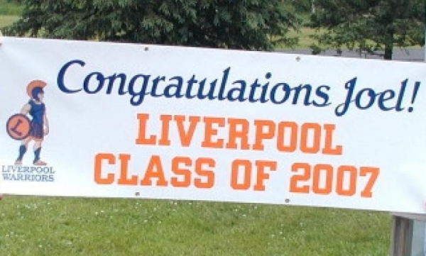 Graduation Banner, Digital Banner, Custom Banner :: Liverpool High School Graduation Class of 2007, graduation banner, occasion banner, special banner :: Liverpool, NY