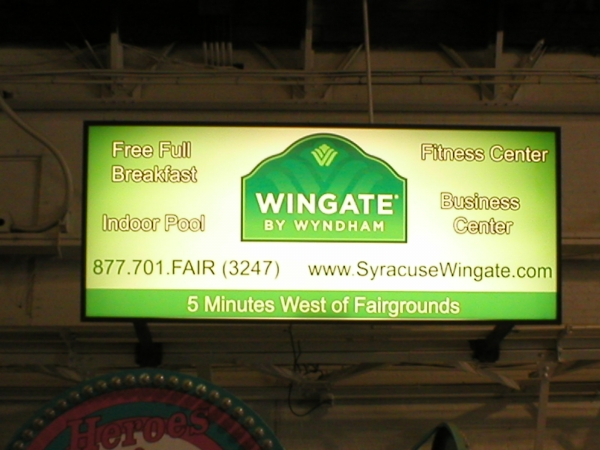 Illuminated sign, painted sign, lexan face, vinyled face :: The Great New York State Fair lit signs, indoor illuminated signs :: Syracuse NY, central ny, upstate ny, onondaga county