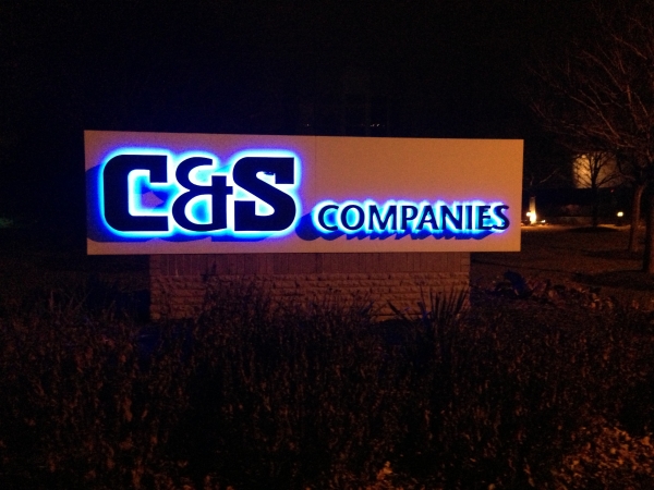 LED signs, monument signs, lit signs :: C&S Companies - LED Illuminated back lit custom sign :: Syracuse NY, Central NY, Upstate NY