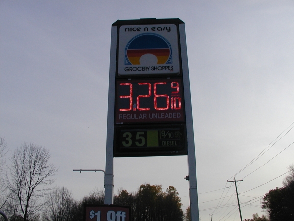LED Message board sign :: gas station sign :: Syracuse NY, central ny, upstate ny, onondaga county